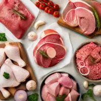 Viande et légumes frais