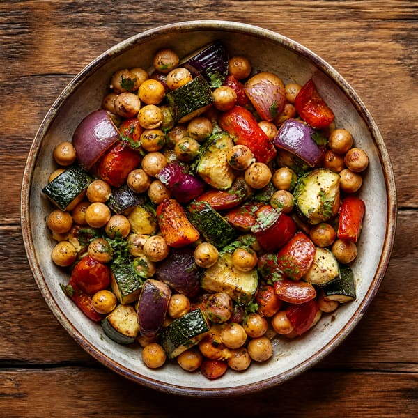 Bol de légumes et pois chiches