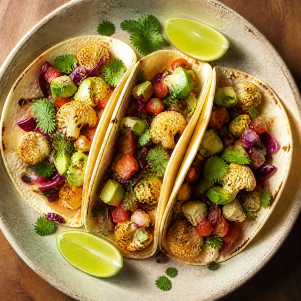 Tacos aux légumes et citron vert